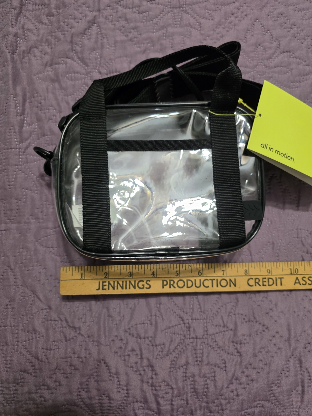 Clear Crossbody Bag with Black Trim - All in Motion